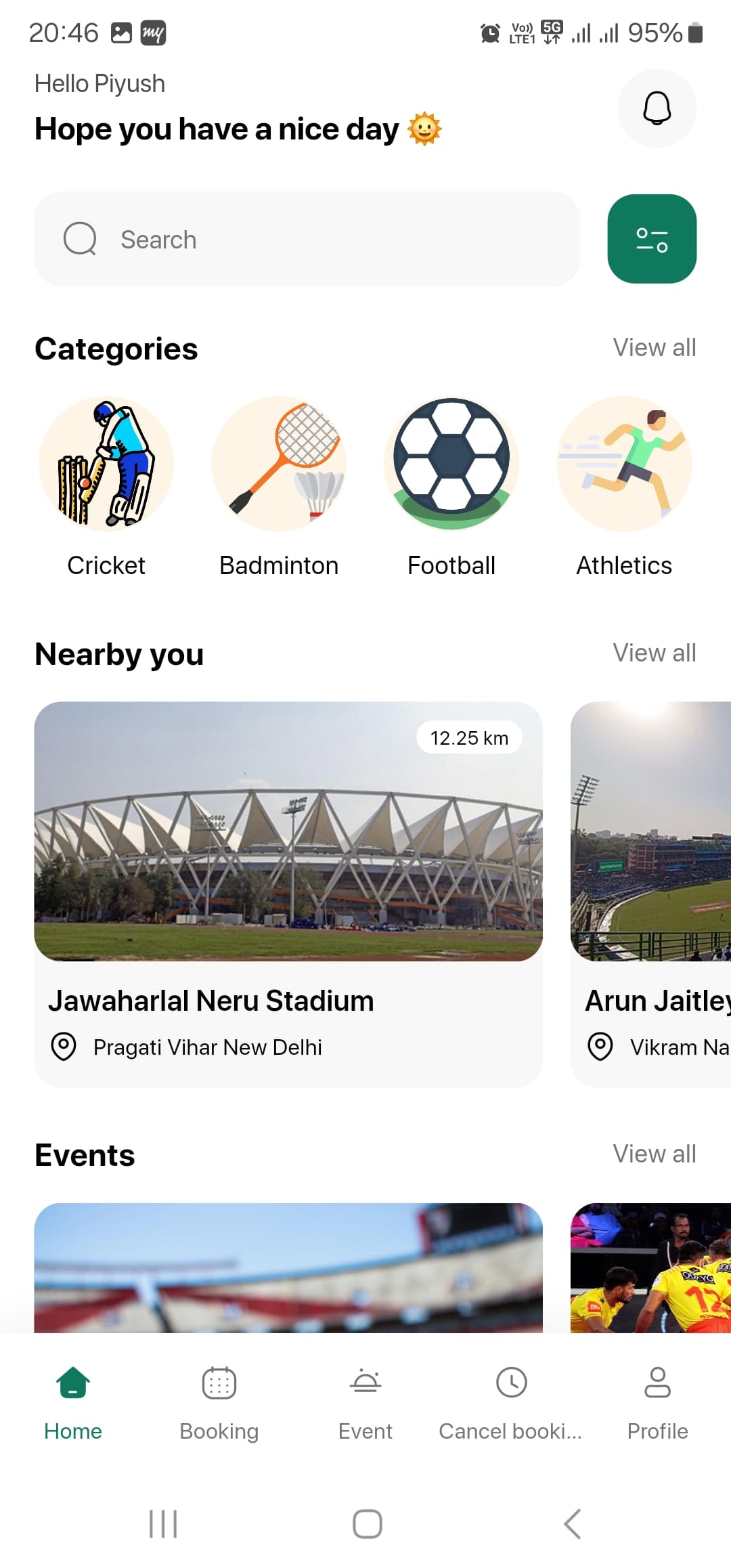 Citizen facility-booking app
